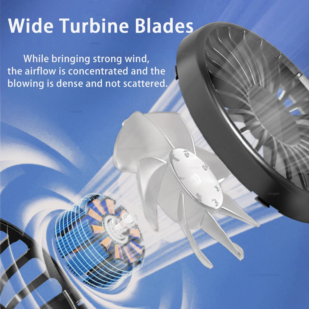 Portable Clip Fan Rechargeable Desktop Fan Wireless Ceiling Electric Fan Mini Spray Mister Humidifier Fan 360° Rotating Clip Fan
