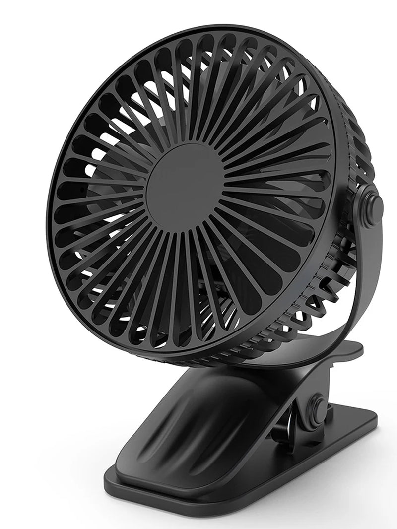 Portable Clip on Fan 3 Speeds Small Desk Fan 360 Rotate Personal Fan Baby Stroller Fan for Home Office Camping