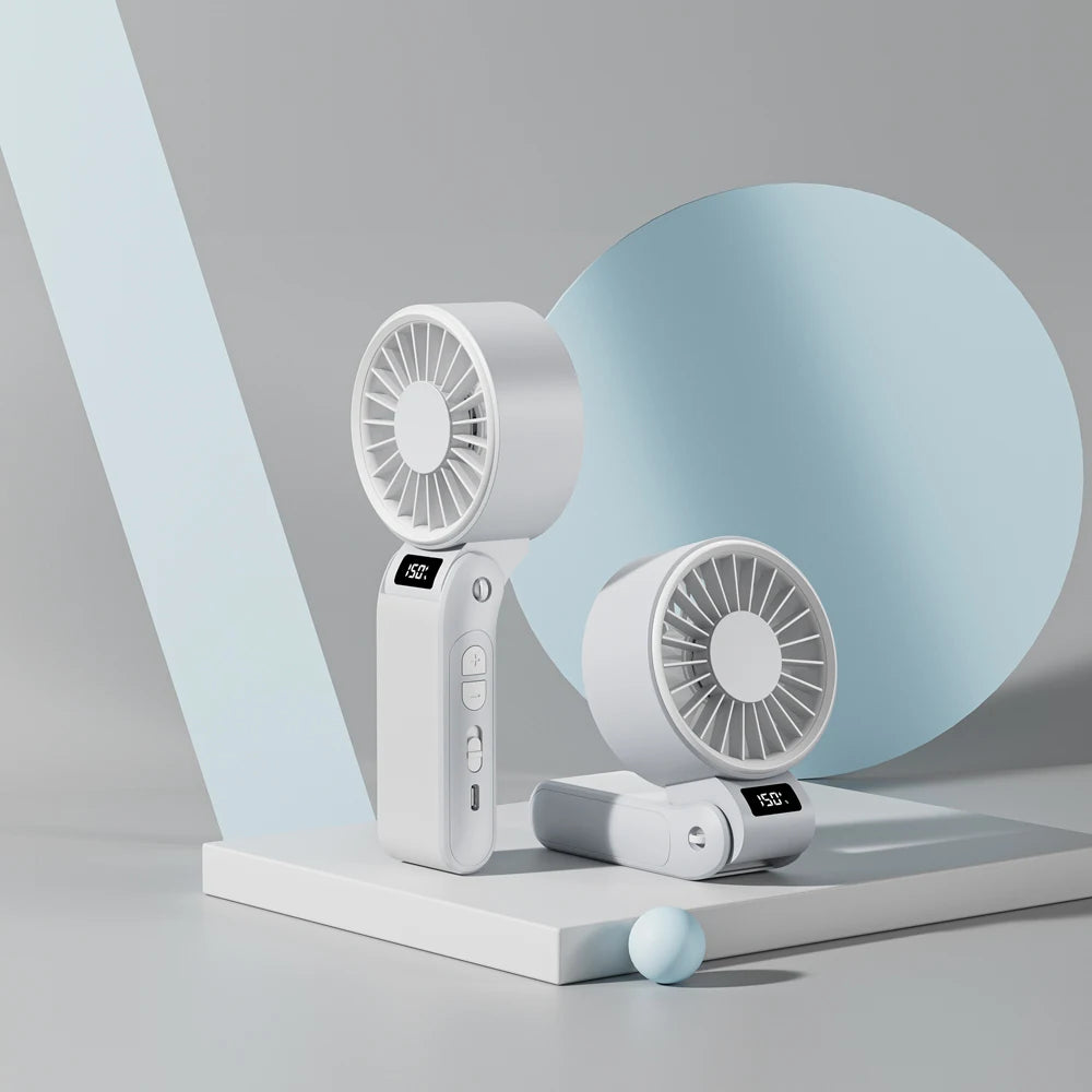 2025 Portable High Speed Fan Mini Fan 3000Mah Rechargeable Battery USB Fan Foldable Handheld Fan for Outdoor Fan