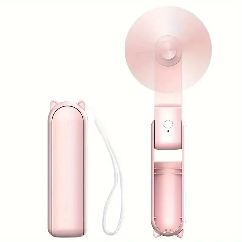 Wholesale Portable Mini Fan, USB Rechargeable, 3-Speed Adjustable Foldable Handheld Fan, Suitable for Women, Travel, Outdoor Use