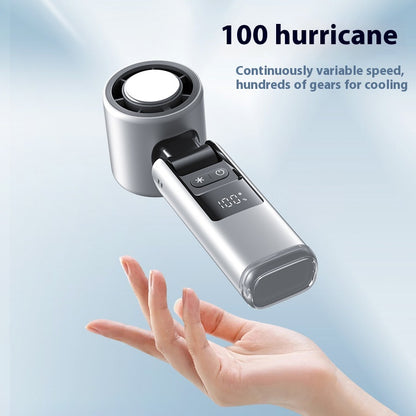 Turbos Chilled Ice Sensation Cold Fan Super Mini Turbos Speed Fan USB Powered Digital Display for Outdoor Camping Travel