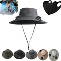 Solar Fan Hat,Solar Powered Fan Hat,Wide Brim Solar Fan Hat Outdoor Wide Brim Sun Hat Solar Panel Fan Hat Solar Hat with Built in Fan with 2 Solar Fan Fishing Hat for Men - Removable & Usb Charging