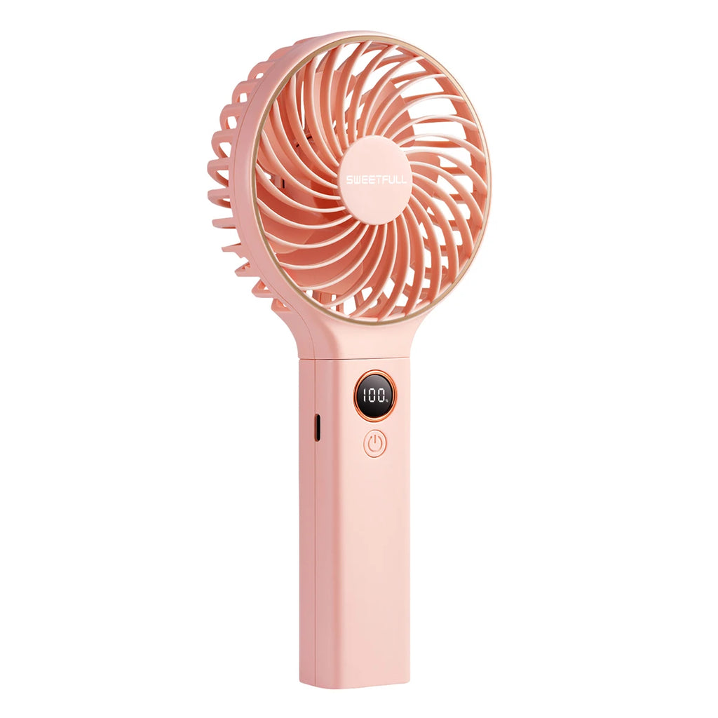 Handheld Fan 4000Mah Portable Mini Fan with Backup Power Desk Fan USB Rechargeable Operated Cooling Electric Fan Travel Office