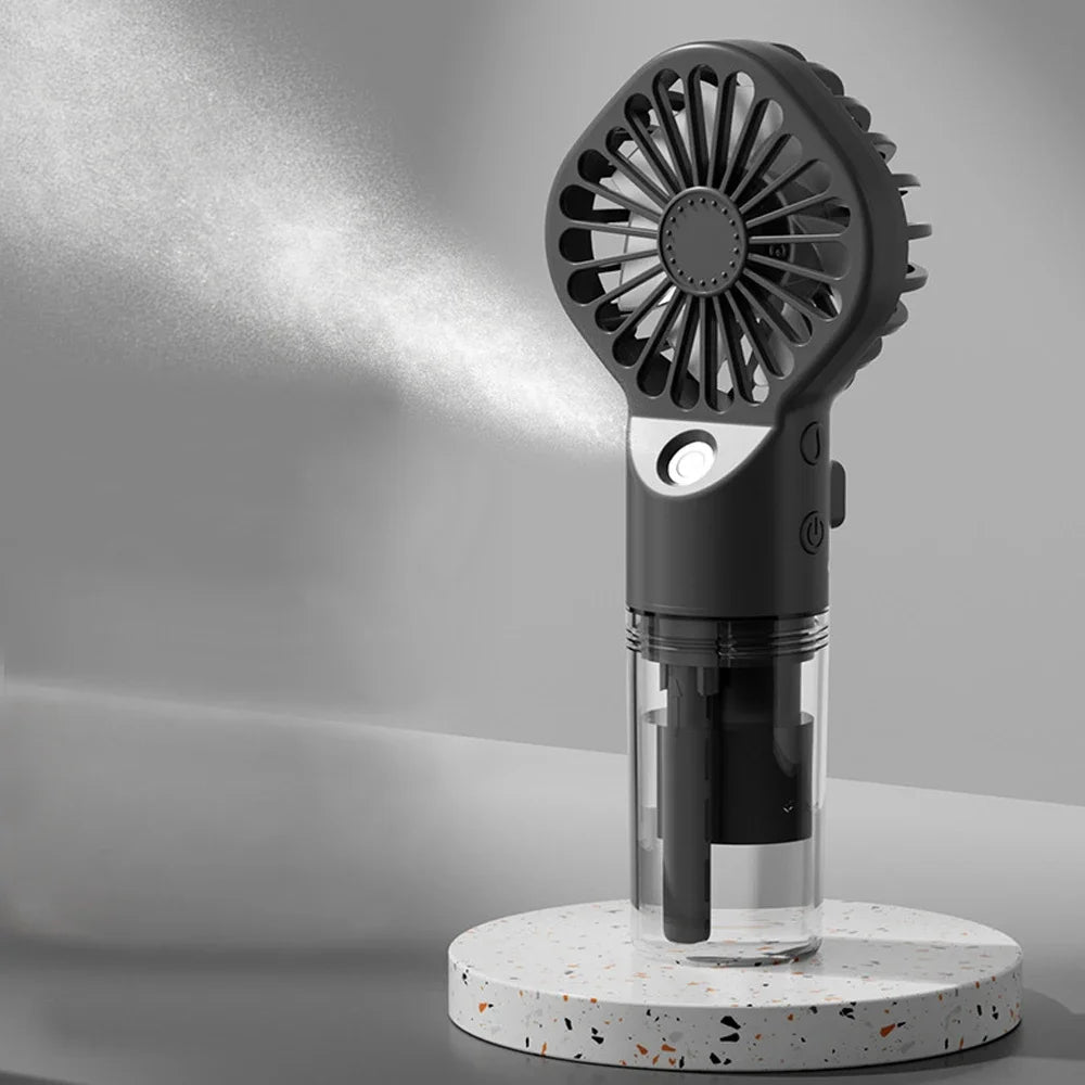 Portable Humidifier Fan Mini Handheld Mist Fan Portable USB Rechargeable Handheld Fan with Humidifier Mini Water Spray Hand Fan
