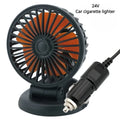 Car Fan 360° Adjustable 3 Head Air Fan Automotive Electric Fan Multi-Function USB/12V/24V Fan 2 Speeds Car Silent Fan for Home